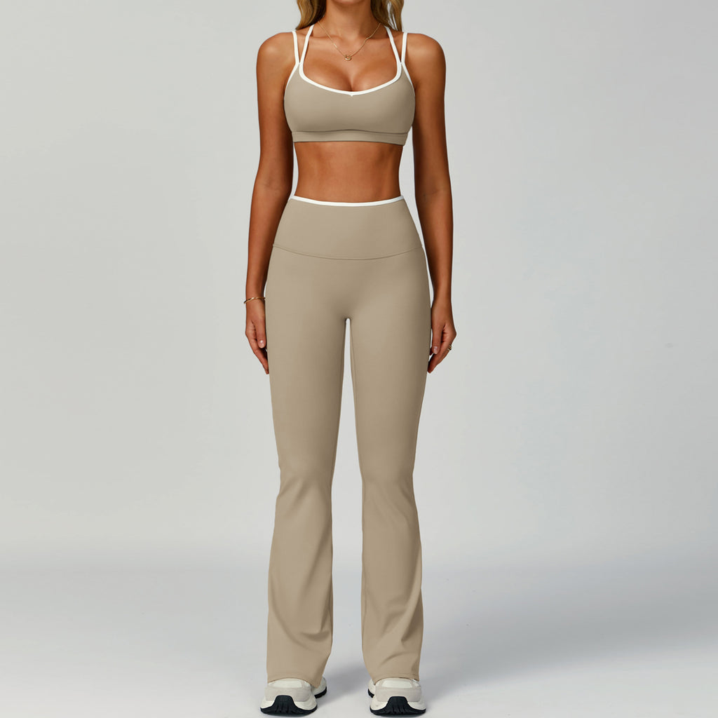 Set for Women - Tight-Fitting Backless Yoga Suit for Outdoor Fitness