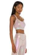 Hot stamping elastic breathable sports fitness bodybuilding vest yoga set for women