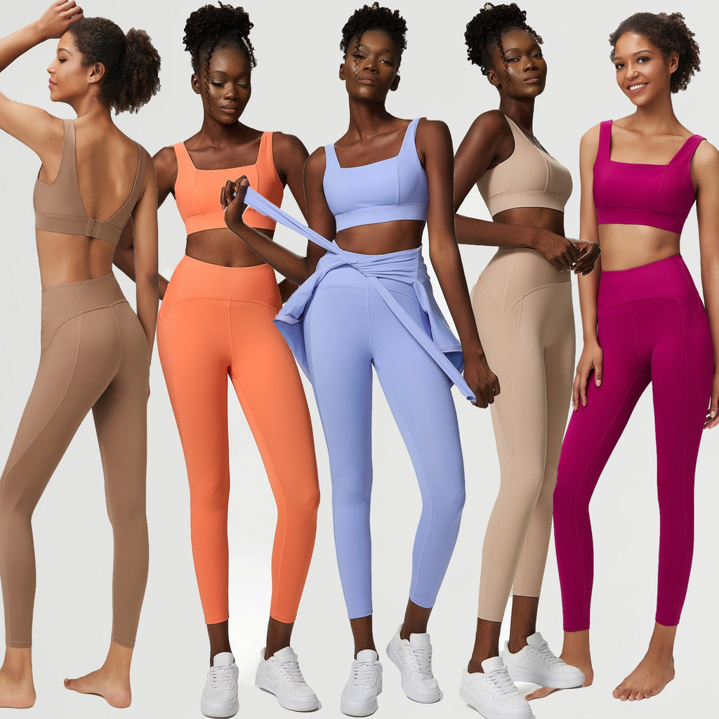 European and American yoga suits for women nude fitness suits