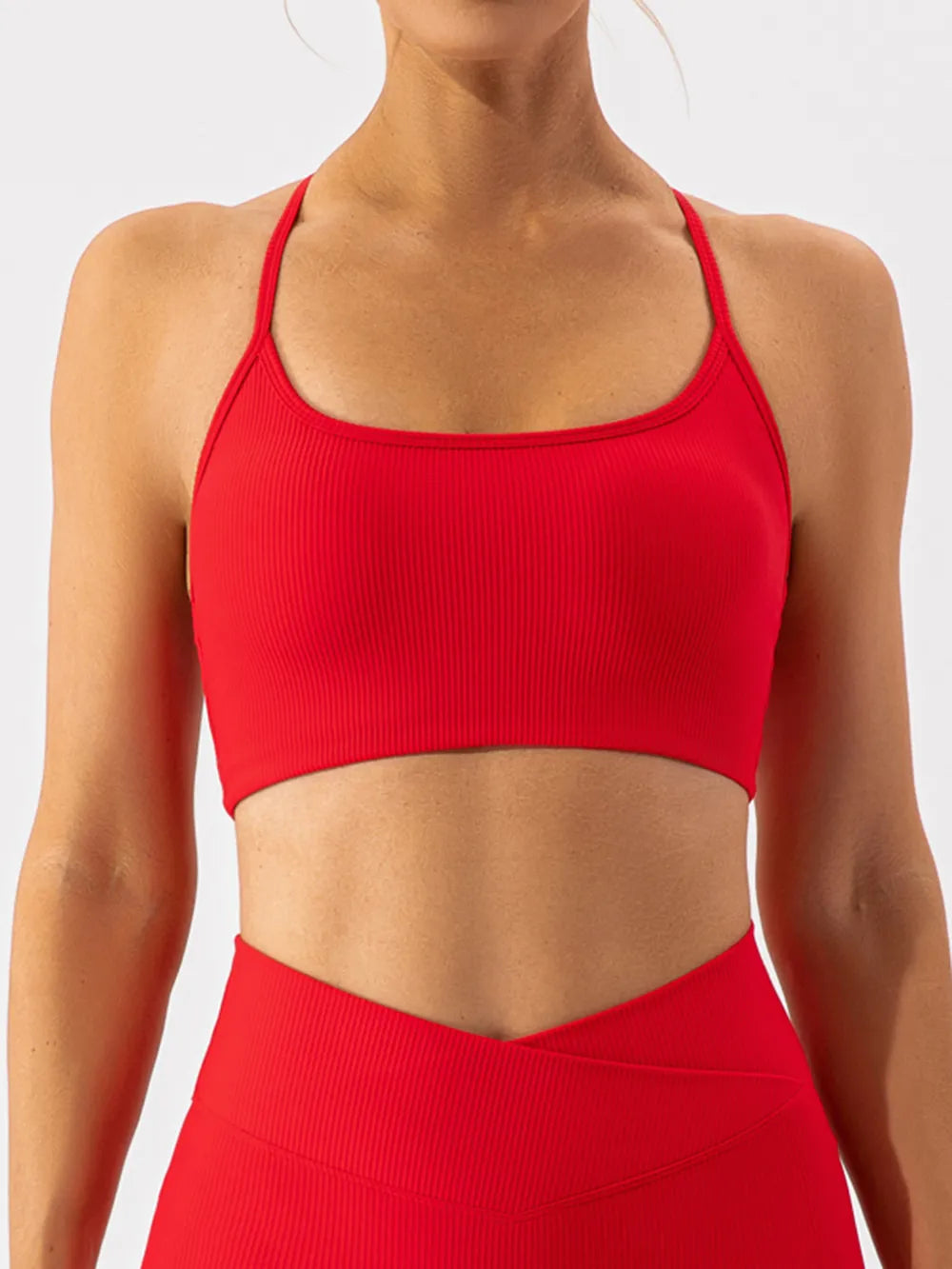 Tight fitting quick drying yoga clothes for training running beautiful back sports underwear for women