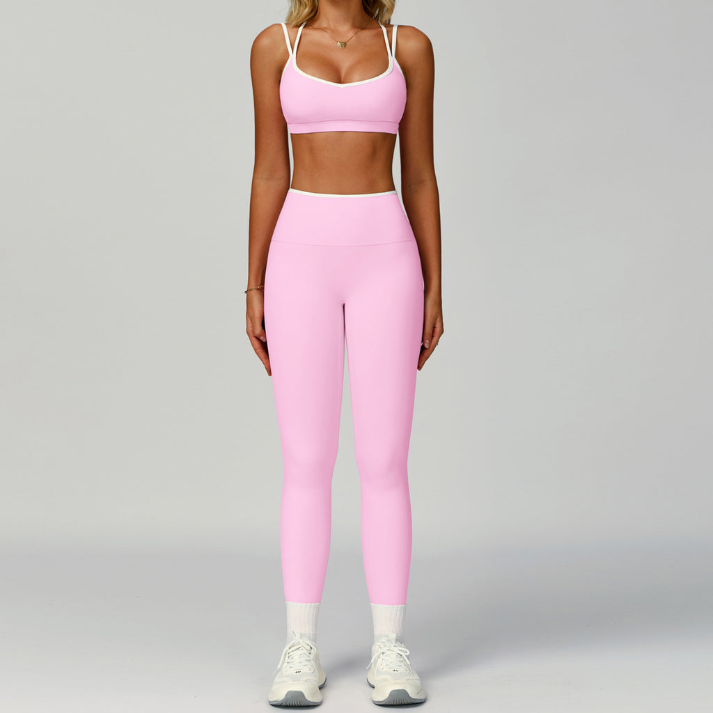 Set for Women - Tight-Fitting Backless Yoga Suit for Outdoor Fitness