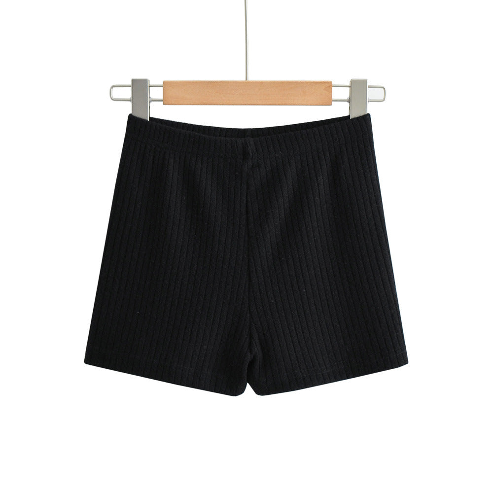 Yoga Exercise Home Leisure Threaded Elastic Hip Wrap Shorts