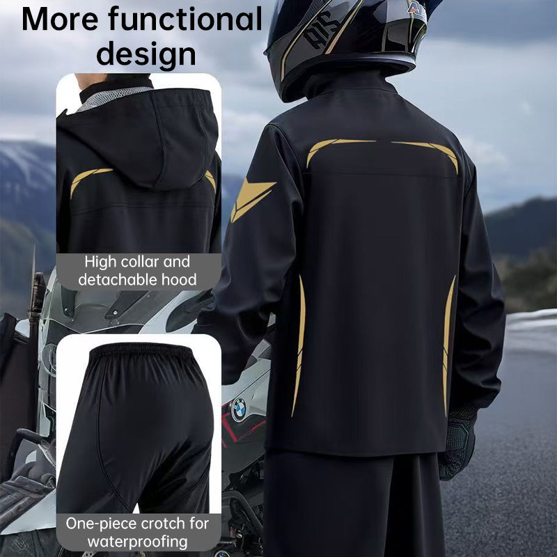 Waterproof Split Motorcycle Rain Suit - Lightweight, Foldable, Windproof, Heavy Rain Protection