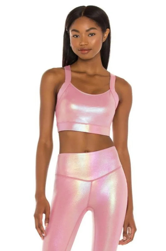 Hot stamping elastic breathable sports fitness bodybuilding vest yoga set for women