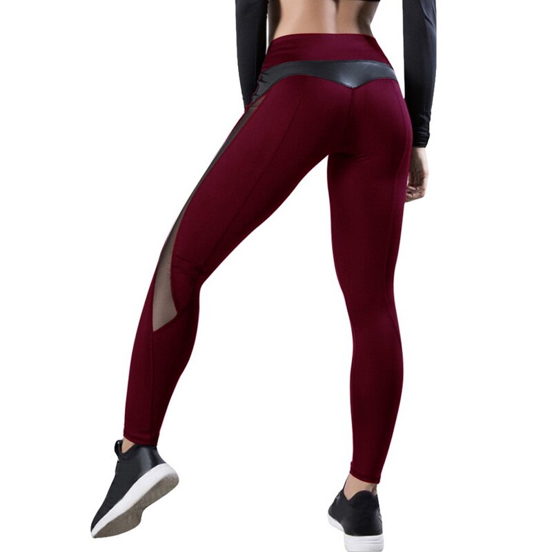 New Women Yoga Pants Push Up Fitness Gym Sports Leggings Running Mesh Yoga Leggins Seamless Training Pants Femme High Waist