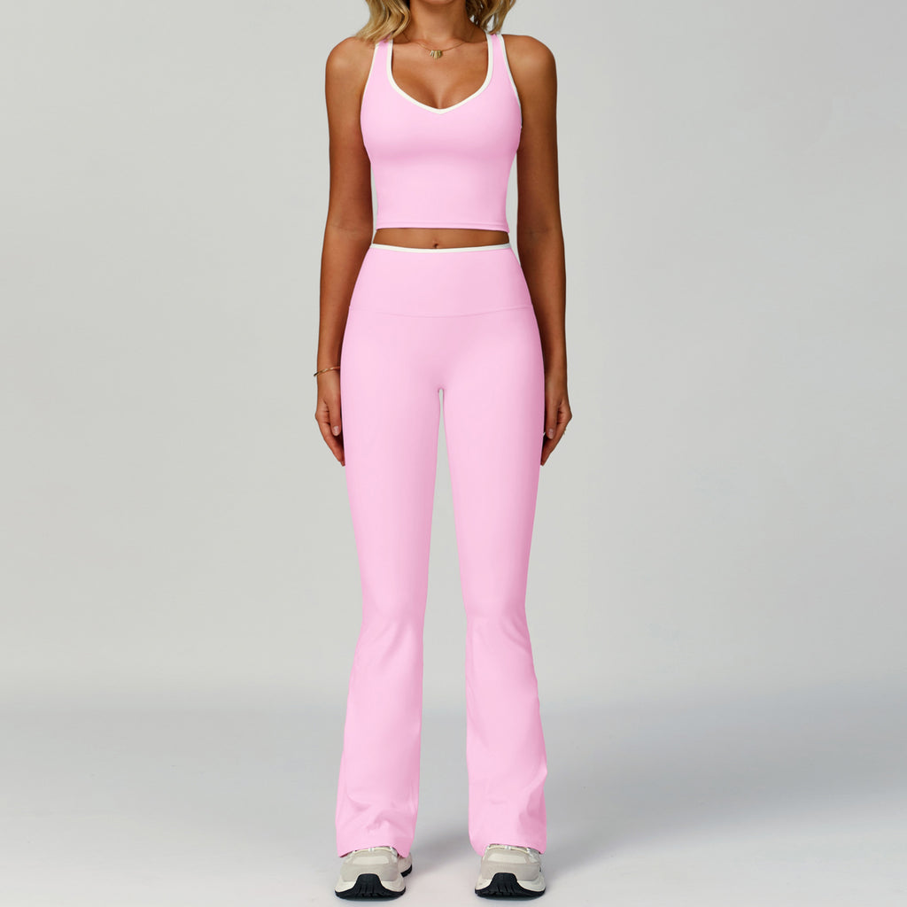 Set for Women - Tight-Fitting Backless Yoga Suit for Outdoor Fitness