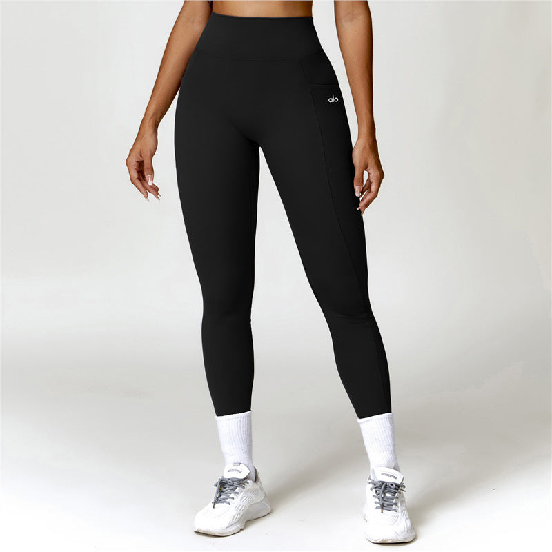 High waisted hip lifting quick drying yoga cycling running fitness pants