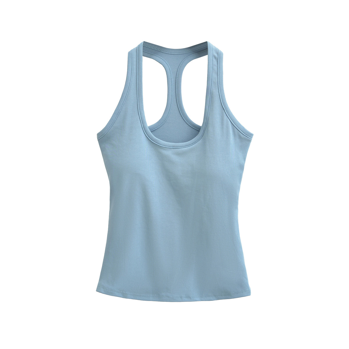 Workout Yoga Tank Top for Women with Padded Bra, Wearable as Outer or Inner Layer, Backless Design, Summer Strappy Top