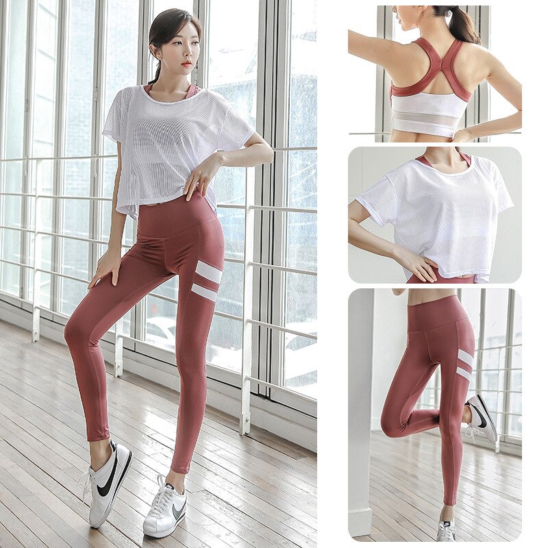 Yoga Sets Women Sportswear Gym Workout Clothing New Quick-Dry Gym Workout Running Suits