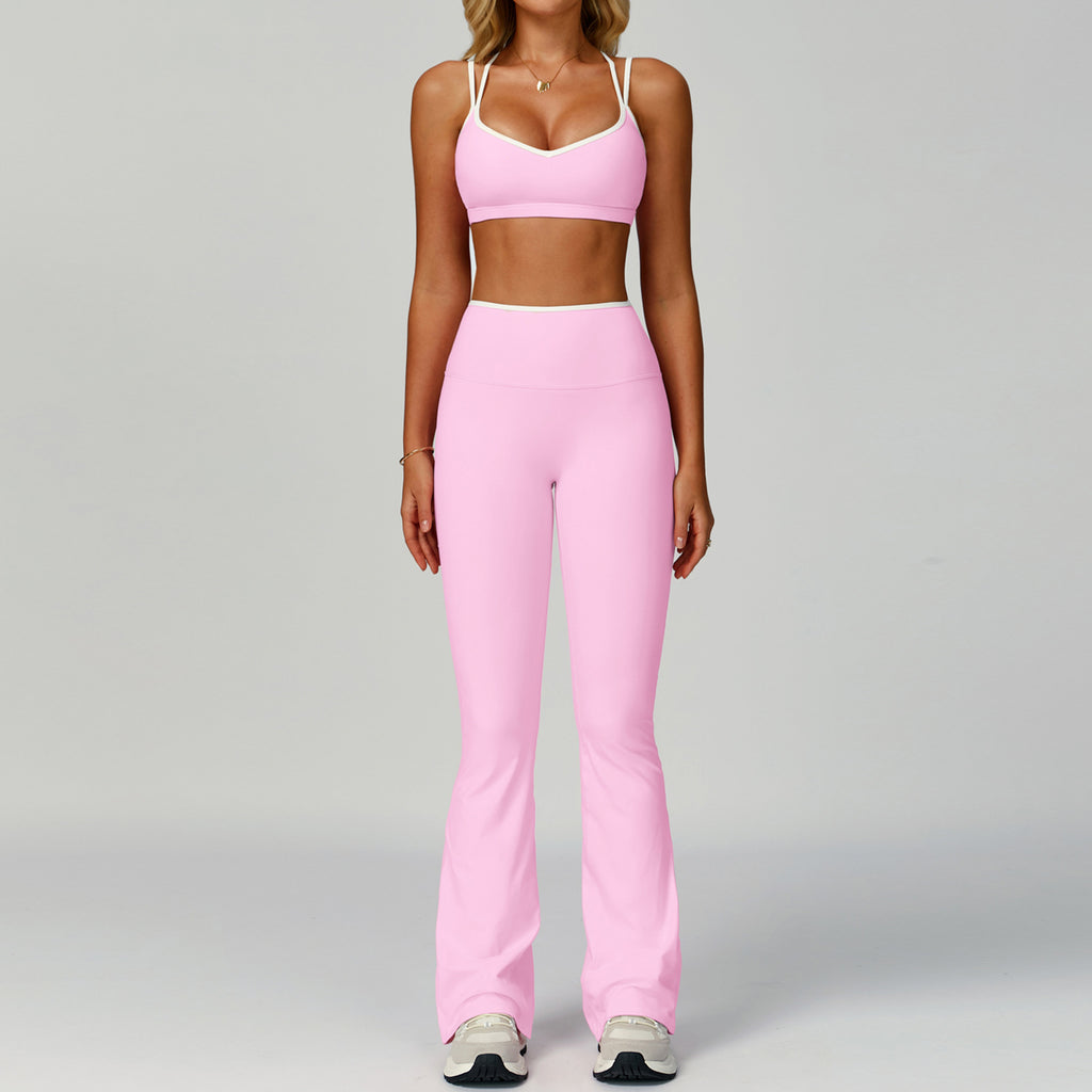 Set for Women - Tight-Fitting Backless Yoga Suit for Outdoor Fitness
